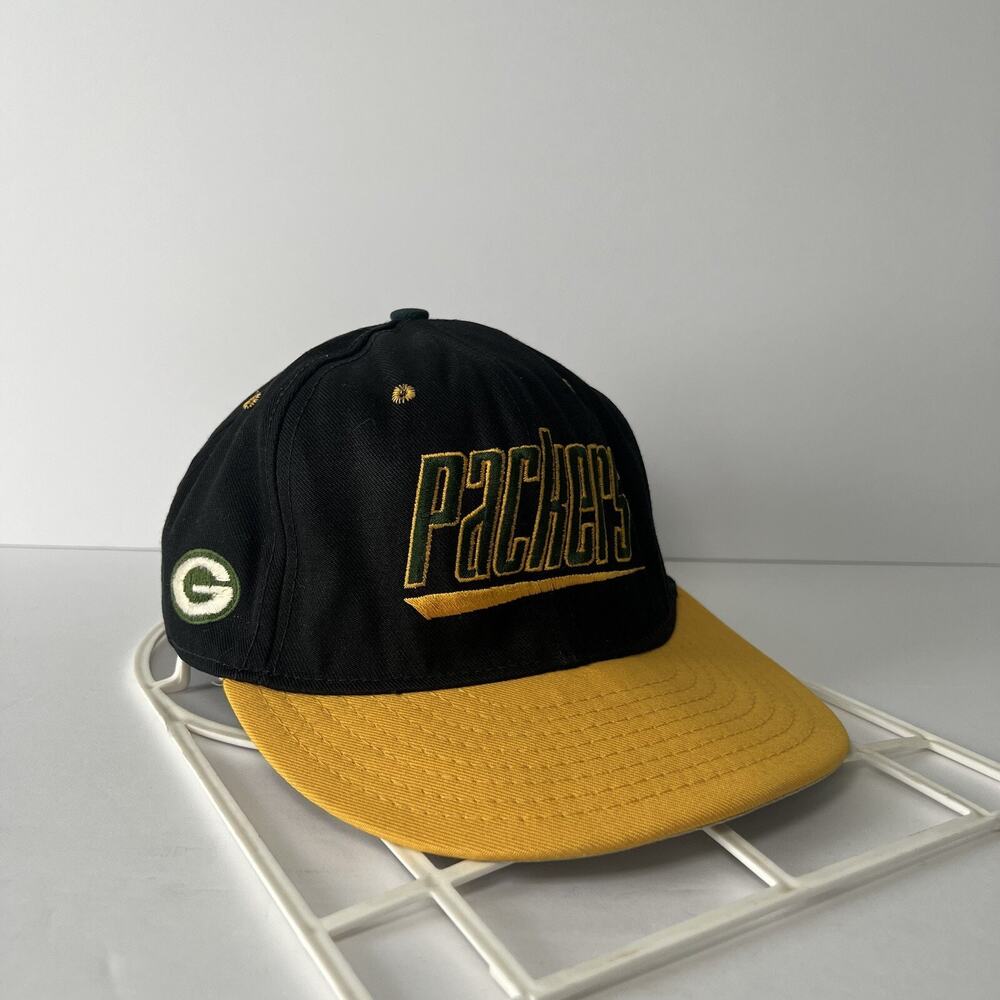Vtg Green Bay Packers Annco Snapback Hat Made In USA
